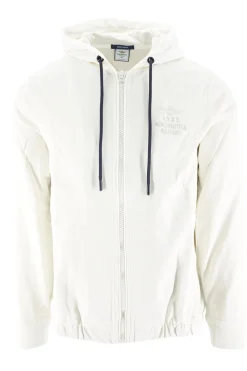 Hot Felpa con Cappuccio in Nylon / Bianco Uomo Felpe