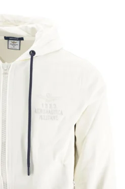 Hot Felpa con Cappuccio in Nylon / Bianco Uomo Felpe