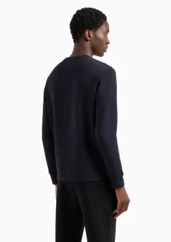 Sale Felpa Girocollo con Micro Patch Logo / Uomo Felpe