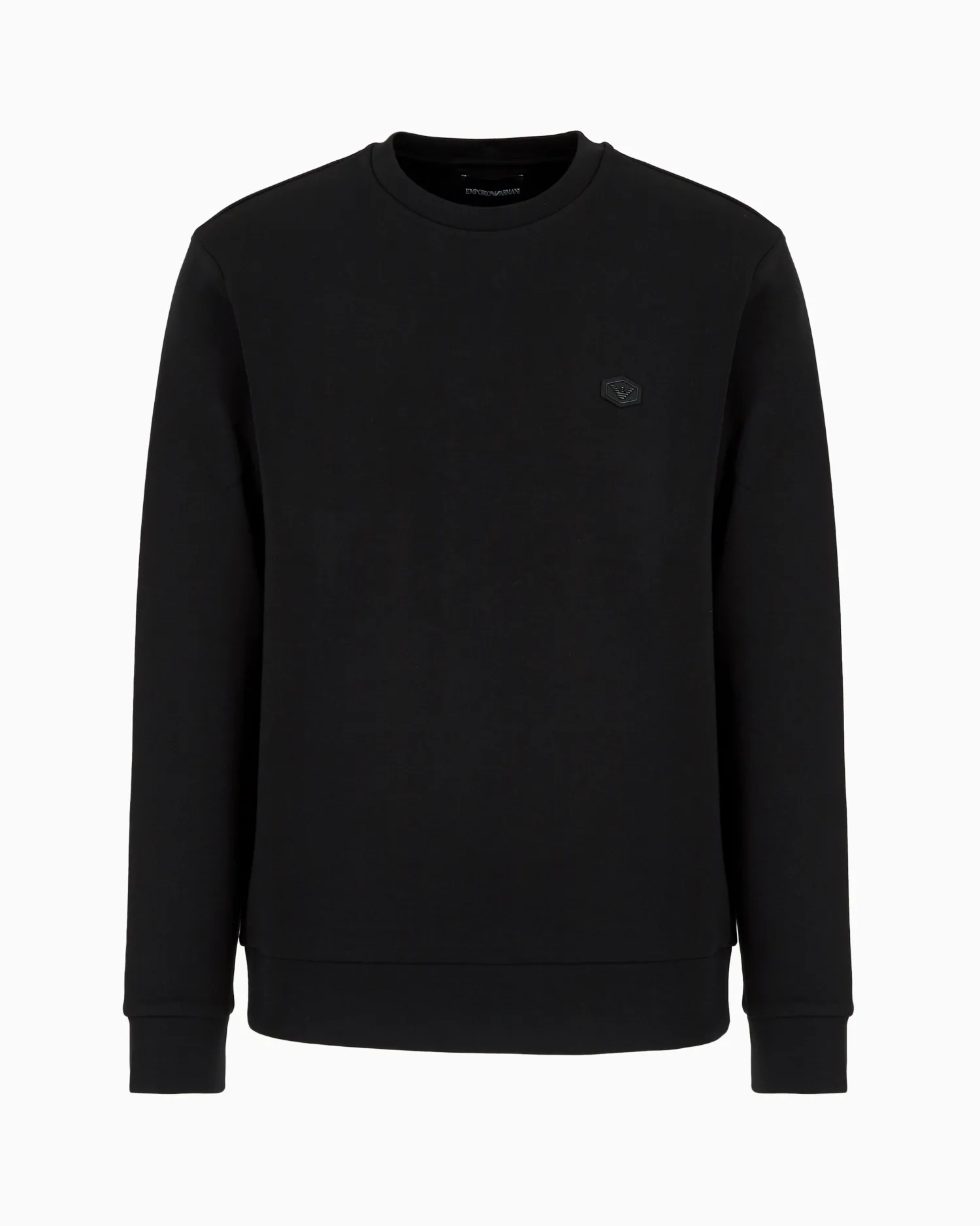 Discount Felpa Girocollo con Micro Patch Logo / Uomo Felpe