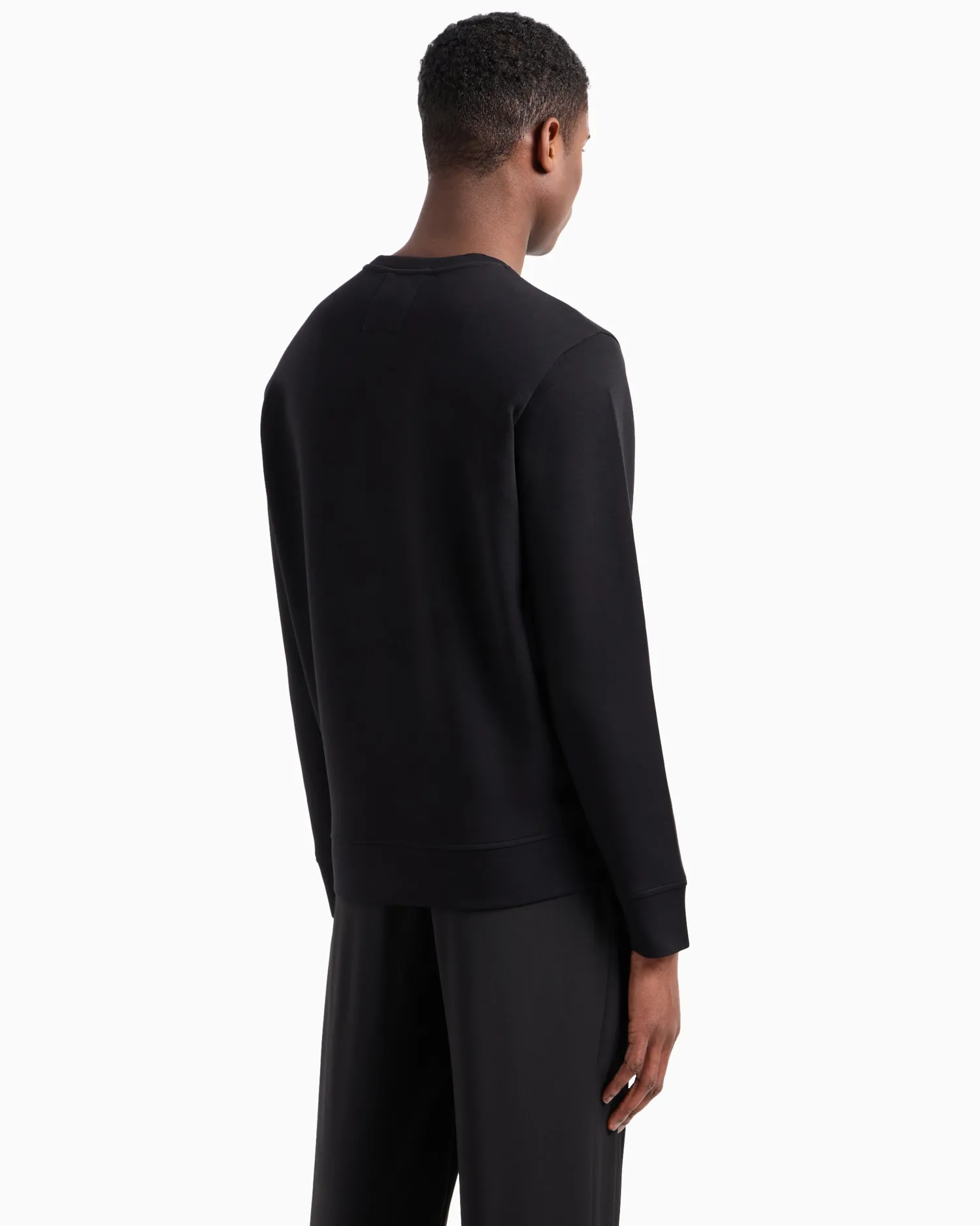Discount Felpa Girocollo con Micro Patch Logo / Uomo Felpe