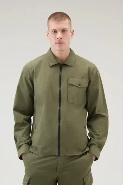 Outlet Giacca a Camicia in Puro Cotone / Uomo Camicie