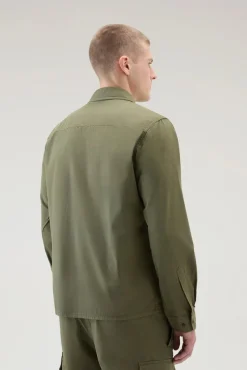 Outlet Giacca a Camicia in Puro Cotone / Uomo Camicie