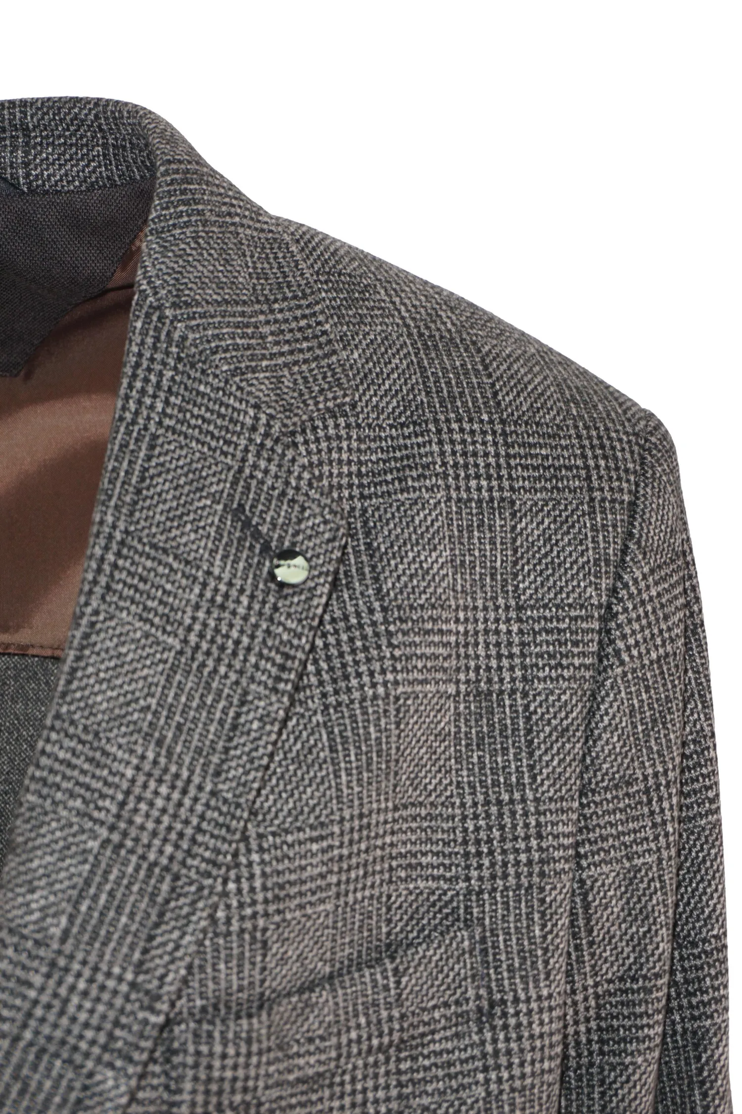 Clearance Giacca con Fantasia a Quadri / Grigio Uomo Giacche