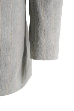 Clearance Giacca Doppio Petto in Lino e Cotone / Donna Giacche