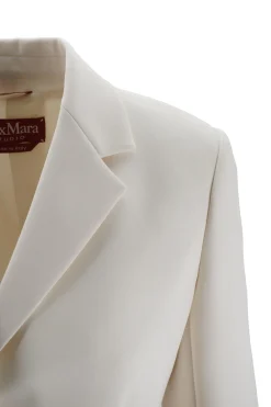 Online Giacca in Cady con Cintura / Bianco Donna Giacche