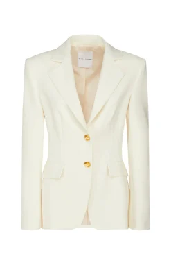 Clearance Giacca in Crepe con Bottone Gioiello / Donna Giacche