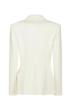 Clearance Giacca in Crepe con Bottone Gioiello / Donna Giacche