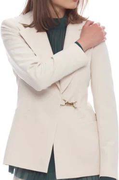Discount Giacca Monopetto con Fibbia / Beige Donna Giacche