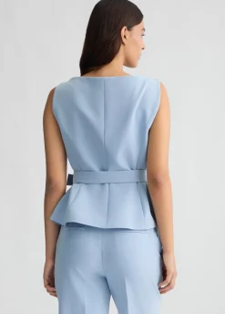 Clearance Gilet Doppiopetto con Cintura / Donna Top