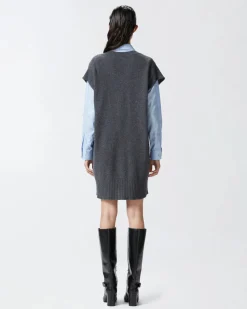 Discount Gilet in Maglia di Misto Cashmere / Donna Maglieria