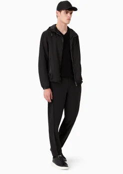 New Giubbino in Nylon con Cappuccio / Uomo Giubbotti