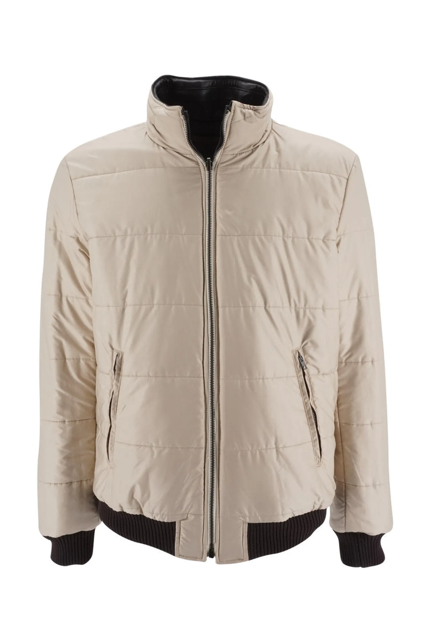 Online Giubbino in pelle reversibile / Marrone Uomo Giubbotti
