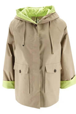 Clearance Giubbino in Tessuto Tecnico con Cappuccio / Donna Giubbini