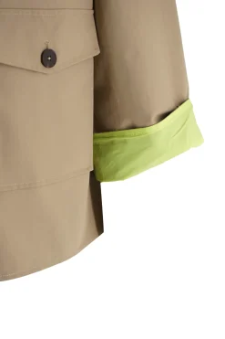 Clearance Giubbino in Tessuto Tecnico con Cappuccio / Donna Giubbini
