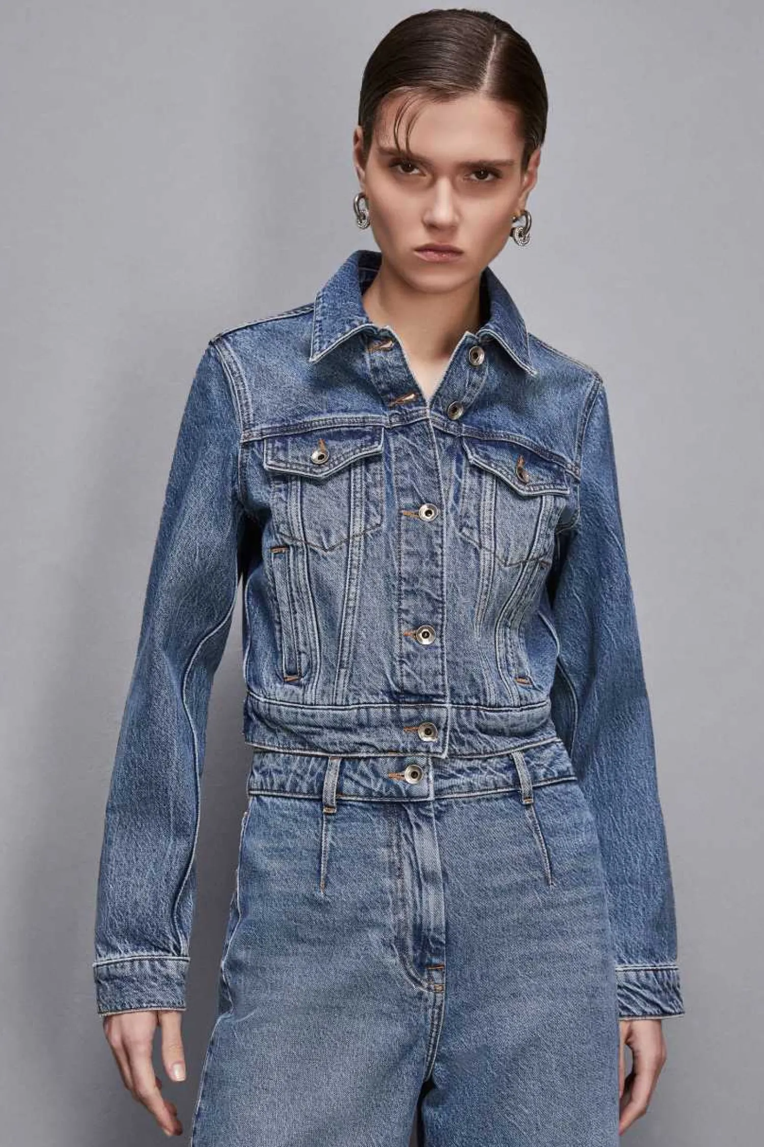 Discount Giubbotto in Denim Estivo / Donna Giubbini|Denim