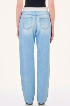 Sale Flare con Elastico in Vita / Donna Denim