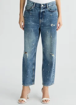 Sale Zebra Straight con Strass / Donna Denim