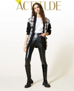 Discount Leggings Twin Set con Doppia Zip / Donna Pantaloni
