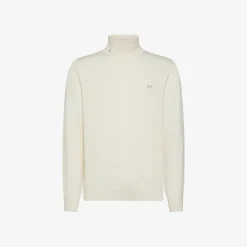 Online Maglia a Collo Alto con Logo / Uomo Maglieria