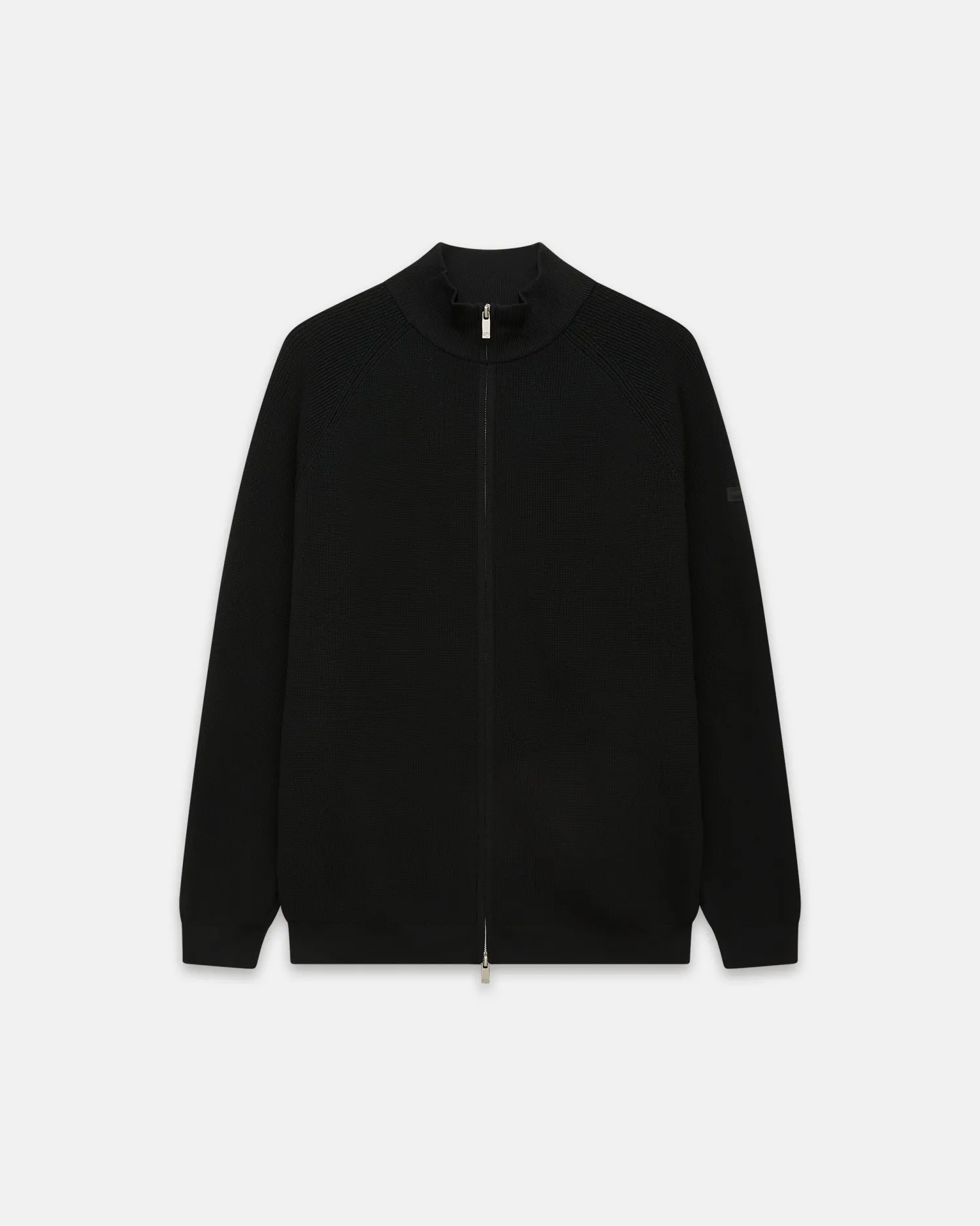 Outlet Maglia a Costa Inglese con Full Zip / Uomo Maglieria