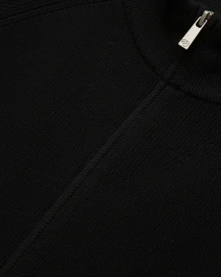 Outlet Maglia a Costa Inglese con Full Zip / Uomo Maglieria