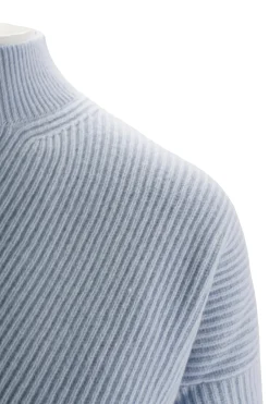 Discount Maglia a Costine con Collo Alto / Donna Maglieria