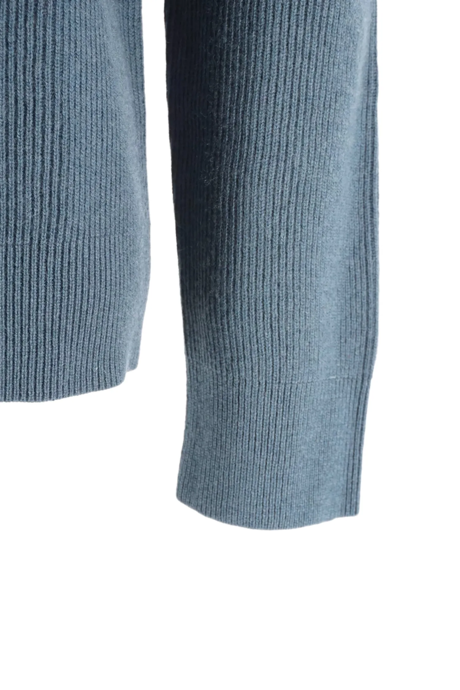 New Maglia a Costine in Seta e Cashmere / Celeste Uomo Maglieria