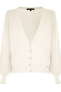 Clearance Maglia Cardigan con Bordature a Contrasto / Donna Maglieria