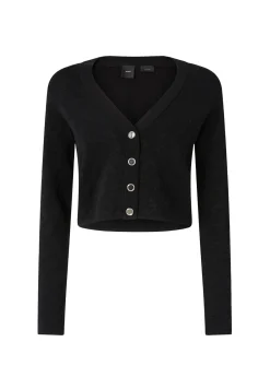 New Maglia Cardigan con Logo Groffato / Donna Maglieria