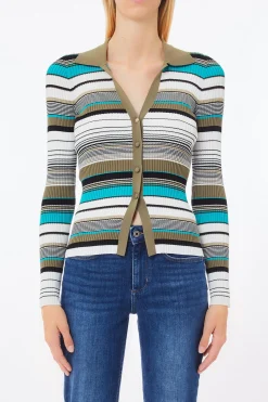 Outlet Maglia con Fantasia a Righe / Donna Maglieria