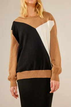 Outlet Maglia con Fantasia Block Color / Donna Maglieria
