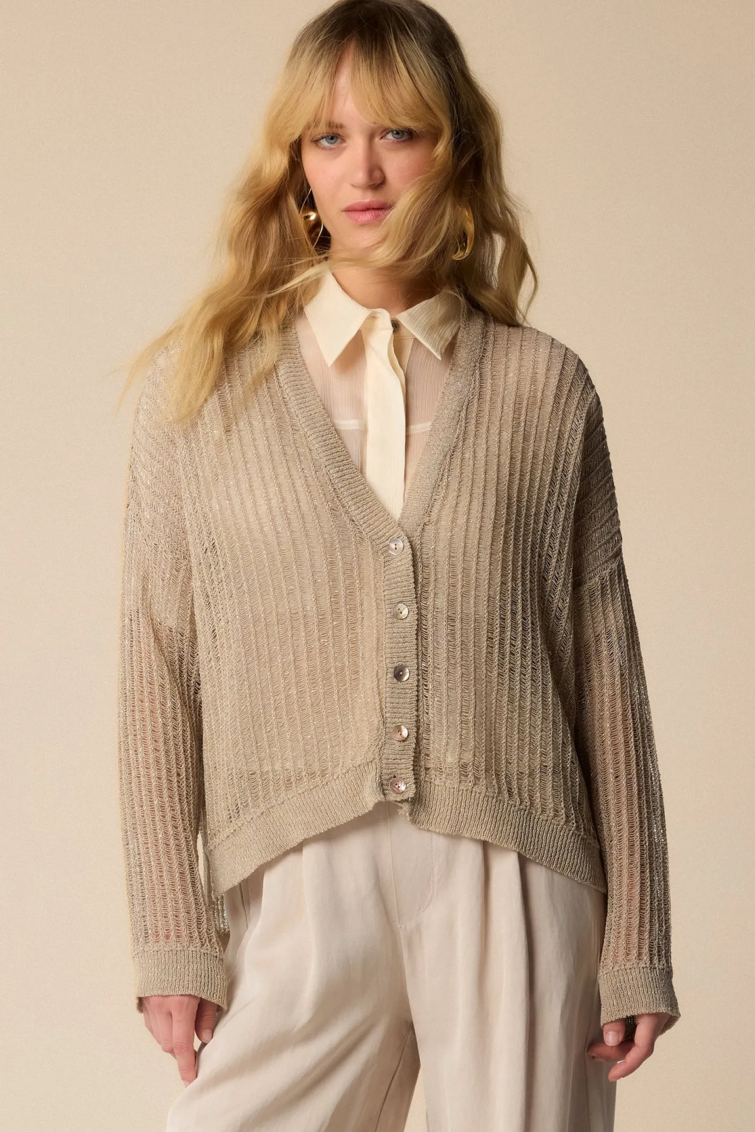 Outlet Maglia con Lavorazione Traforata / Donna Maglieria