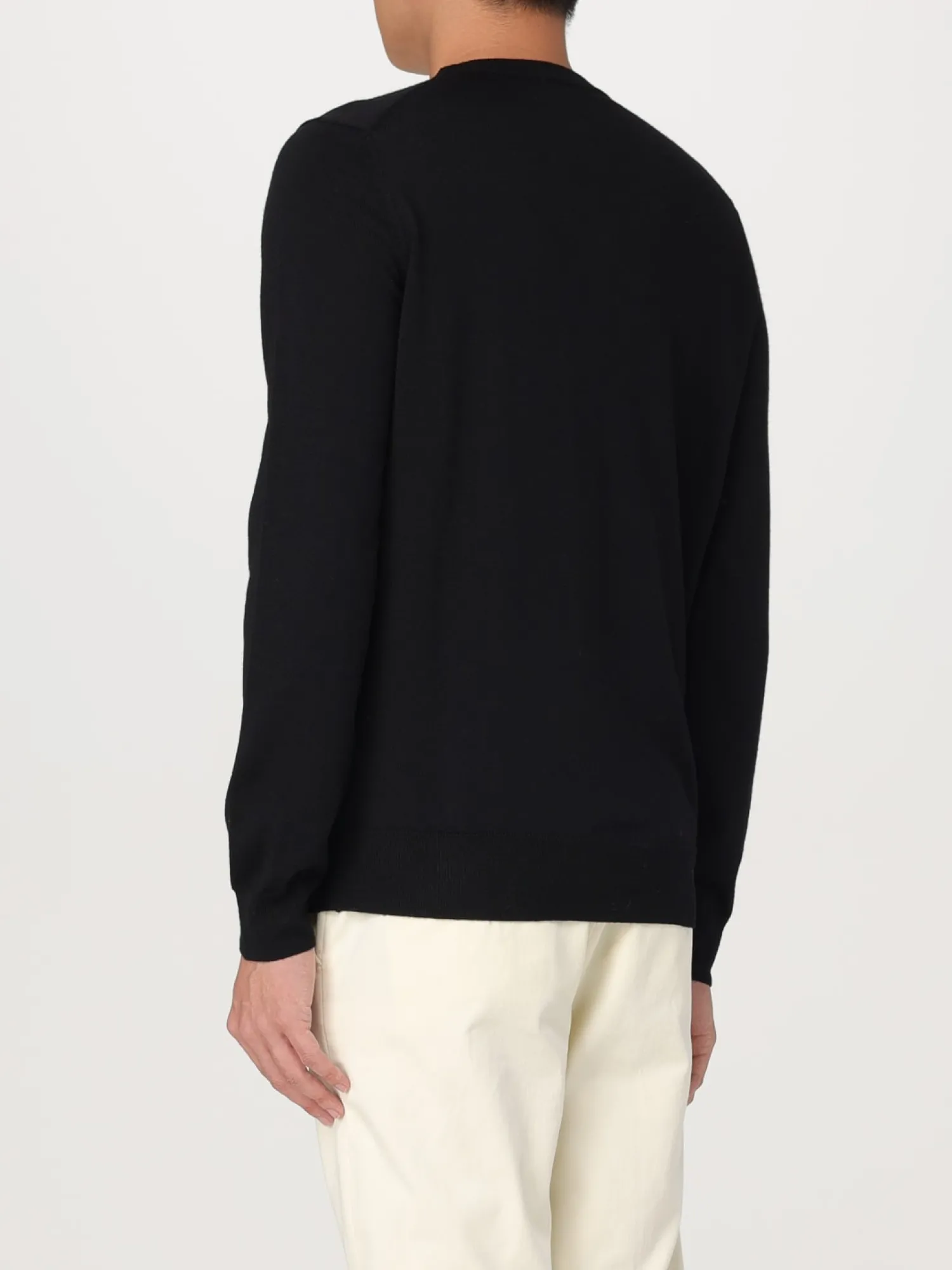 Clearance Maglia con Logo in Misto Lana / Uomo Maglieria