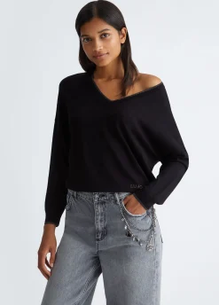 Online Maglia con Scollo a V Ampio / Donna Maglieria