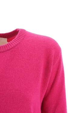 Best Maglia da Donna Girocollo in Cashmere / Fucsia Donna Maglieria
