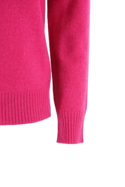 Best Maglia da Donna Girocollo in Cashmere / Fucsia Donna Maglieria