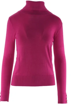 Outlet Maglia Dolcevita con Dettaglio Bottoni / Donna Maglieria