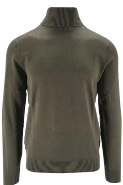 Hot Maglia Dolcevita con Dettagli a Costine / Uomo Maglieria