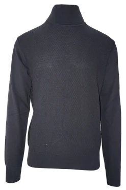 Hot Maglia Dolcevita con Tramatura Frontale / Blu Uomo Maglieria
