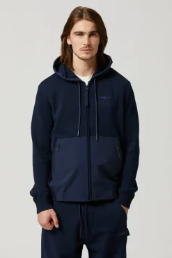 Clearance Maglia Full Zip con Cappuccio / Uomo Maglieria