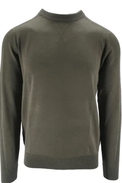 Hot Maglia Girocollo con Dettagli a Costine / Uomo Maglieria