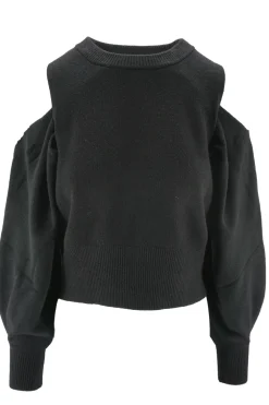 Outlet Maglia Girocollo con Spalle Scoperte / Donna Maglieria