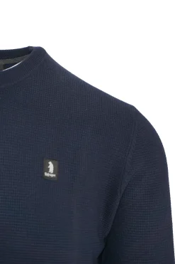 Clearance Maglia Girocollo con Tramatura / Uomo Maglieria