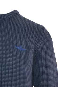 Outlet Maglia Girocollo con Tramatura / Uomo Maglieria