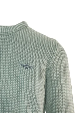 Outlet Maglia Girocollo con Tramatura / Uomo Maglieria