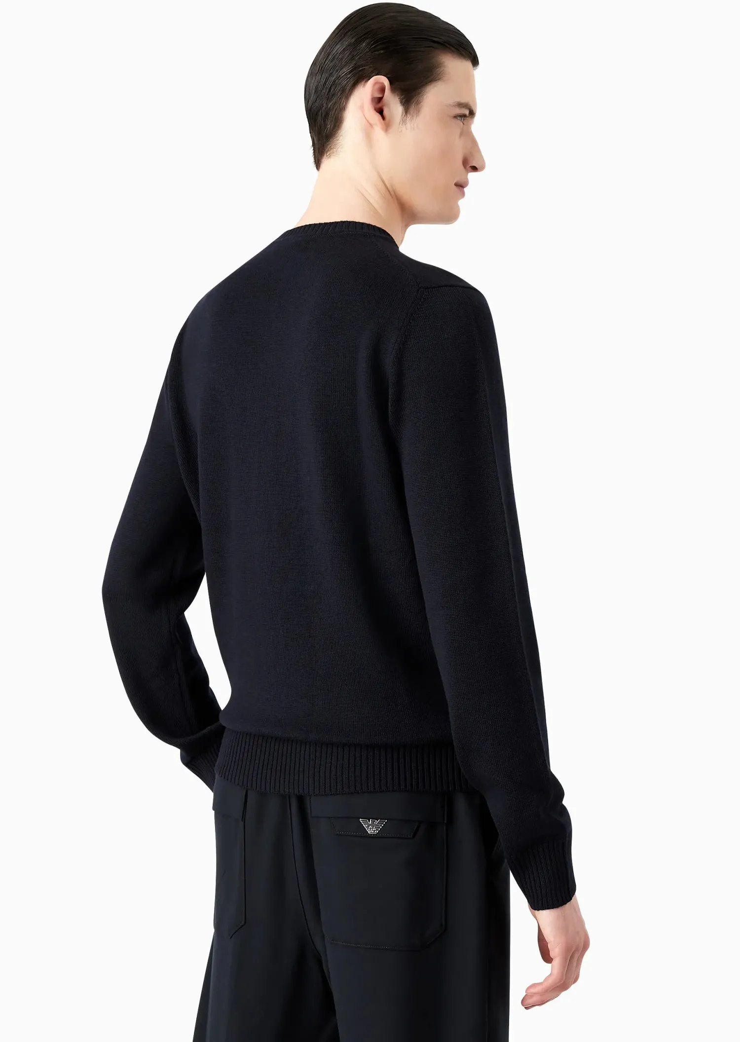 Online Maglia Girocollo in 100% Lana / Uomo Maglieria