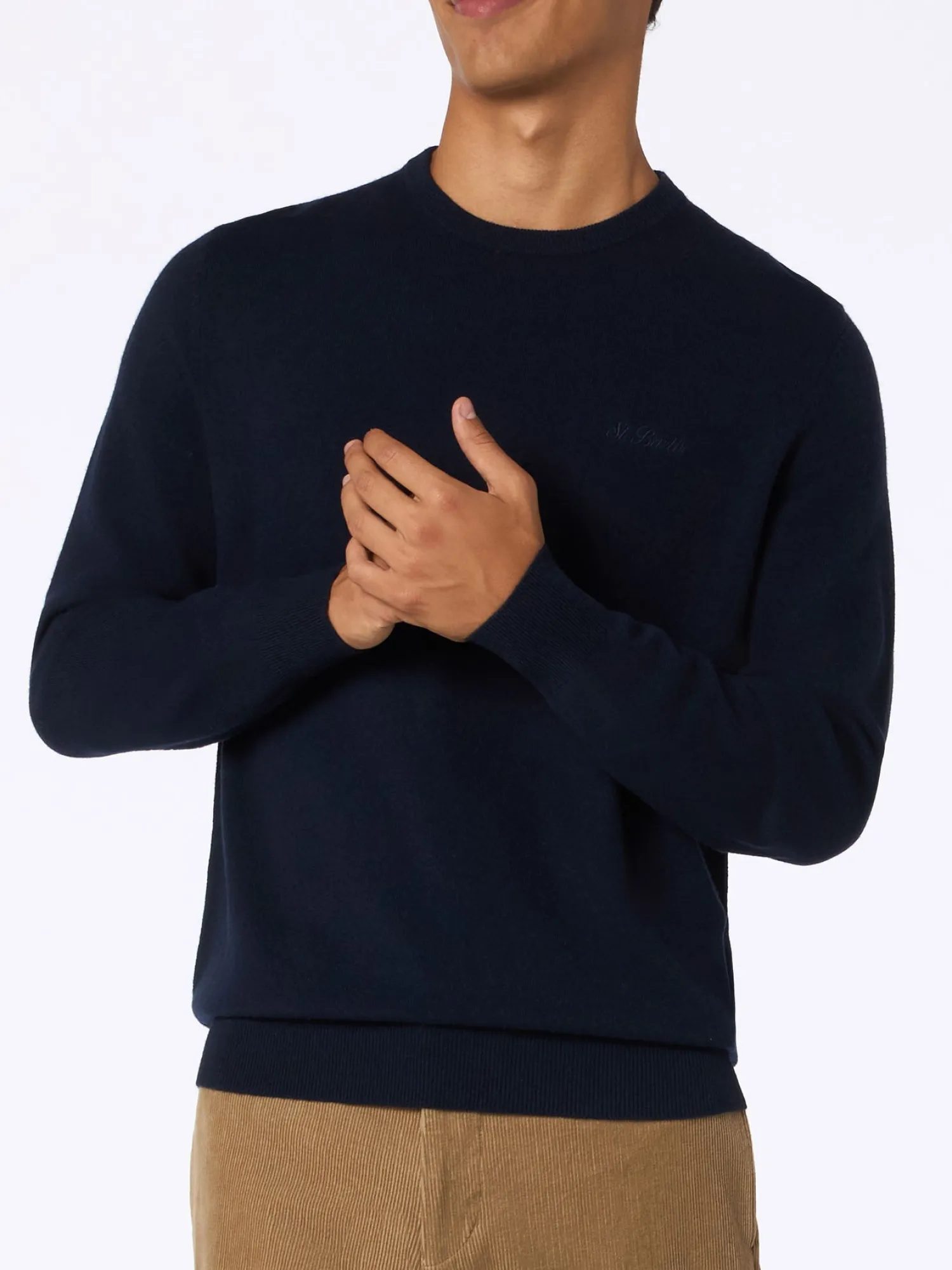 Outlet Maglia Girocollo in Lambswool / Uomo Maglieria