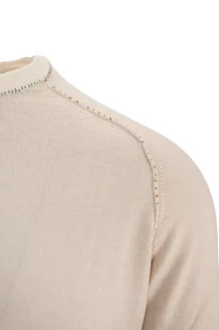 Hot Maglia Girocollo in Lana / Beige Uomo Maglieria