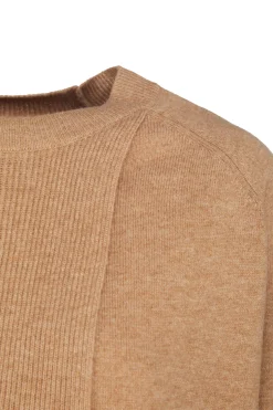 Hot Maglia Girocollo in Lana / Beige Donna Maglieria